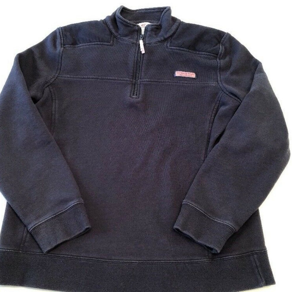 VINEYARD VINES Navy Shep Shirt 1/4 Zip Sweatshirt